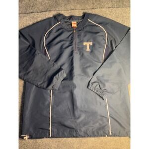 University Of Tennessee Nike Jacket Men Large Navy Fit Dry Crew Neck Quarter Zip